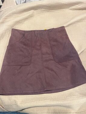 Listicle Plum A-Line Mini Skirt